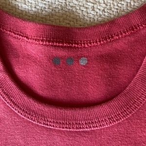 woman three dot raspberry tee shirt